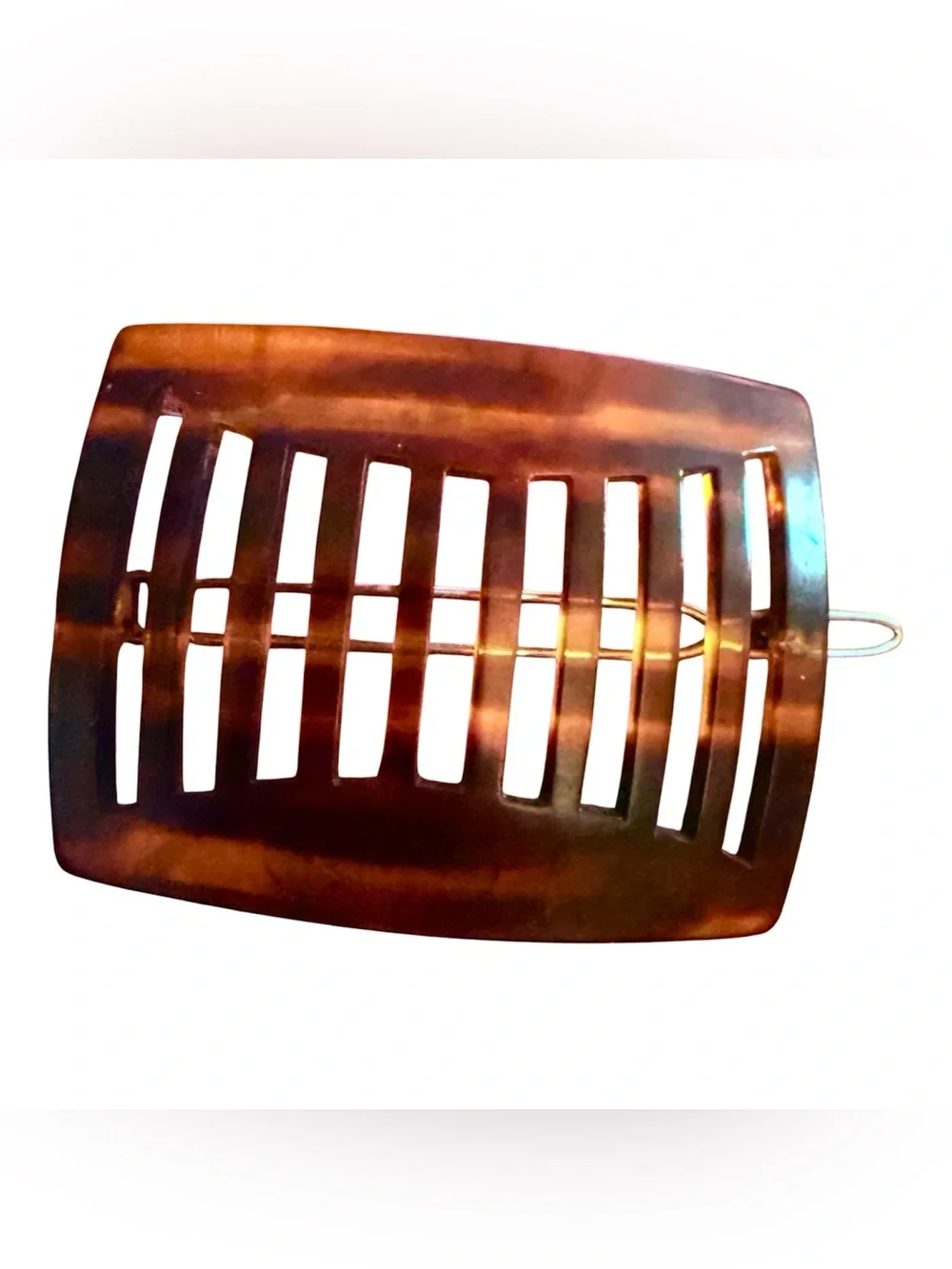 1960’s French Tortoiseshell Statement Barrette Hair Clip, Boho Style, Deadstock